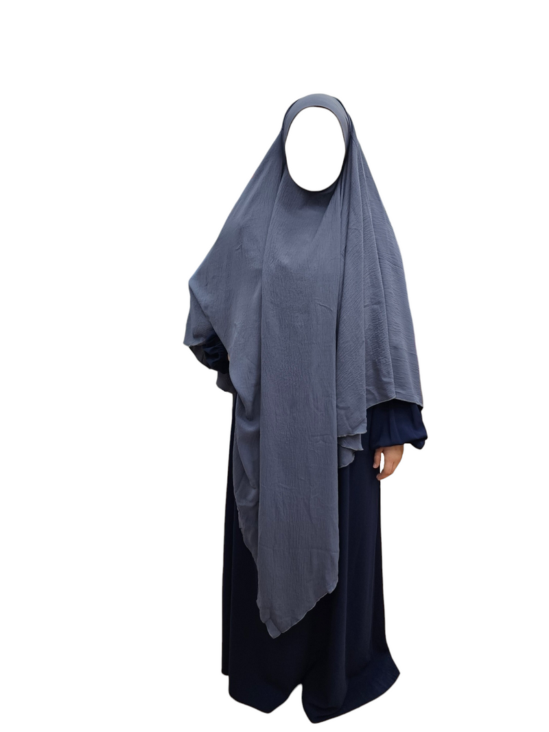 Diamond khimar Grey blue