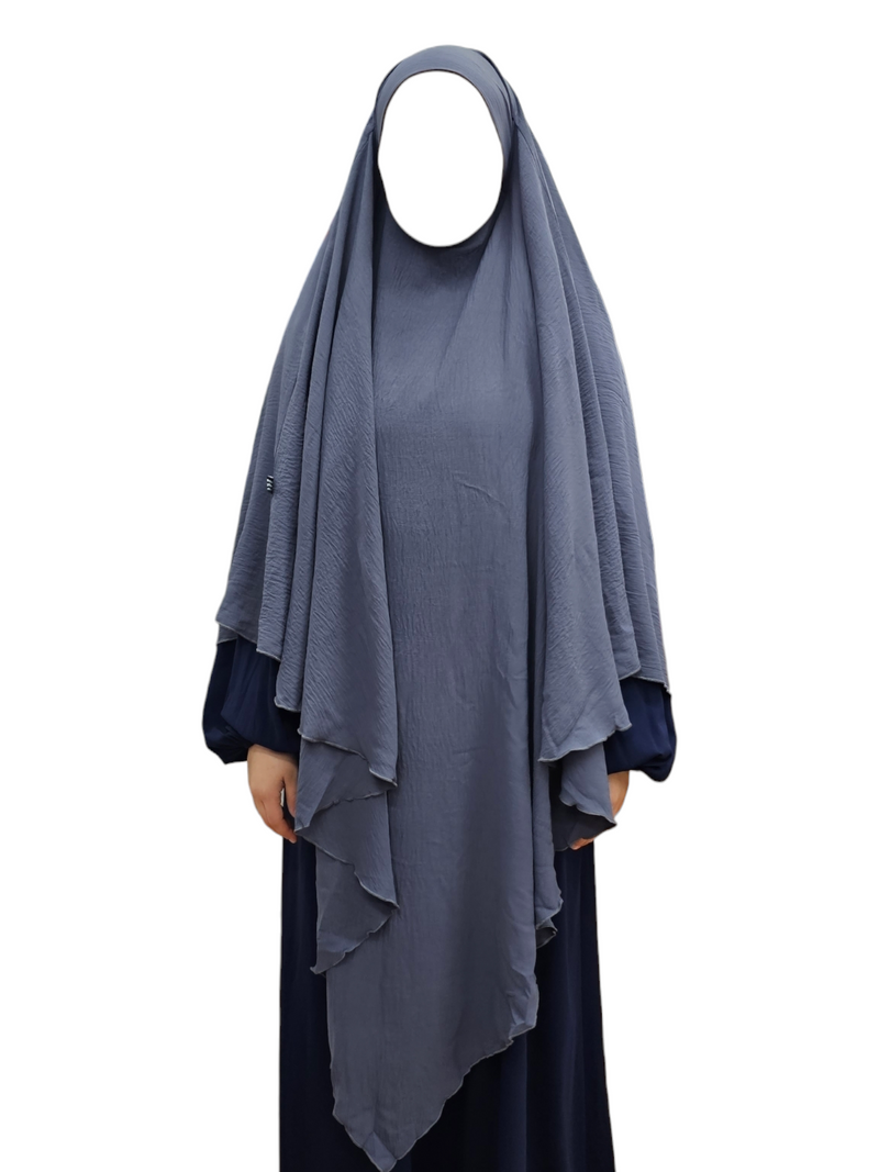 Diamond khimar Grey blue