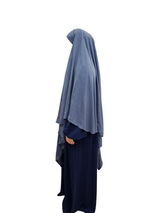Diamond khimar Grey blue