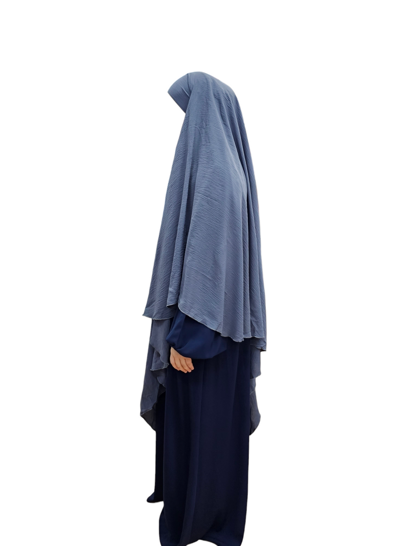Diamond khimar Grey blue