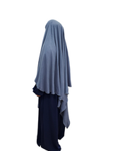 Diamond khimar Grey blue