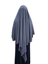 Diamond khimar Grey blue