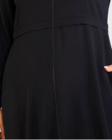 Ferace Abaya With Zip Black