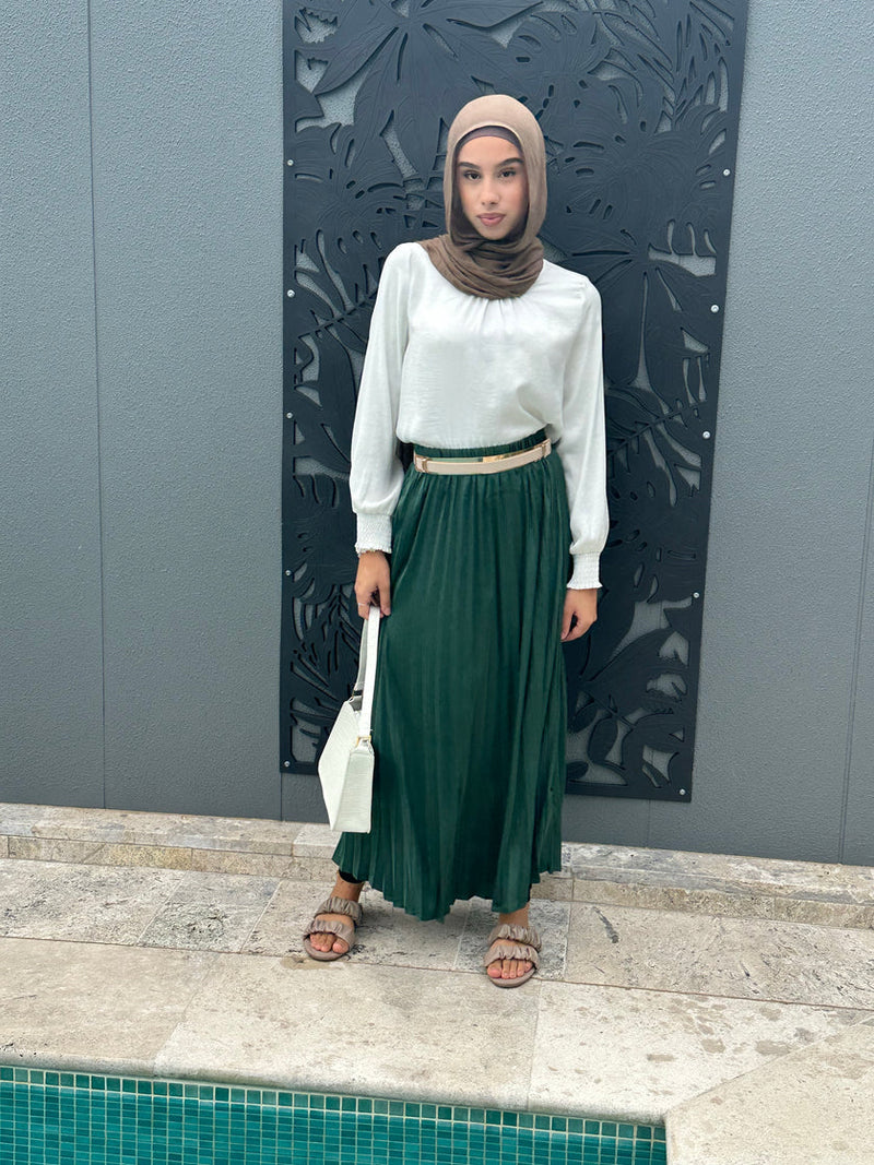 Sema satin pleat Skirt