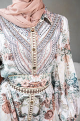 Donna Beaded Modest Long Girls Dress