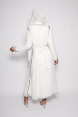 Nora white and silver detailed Dress