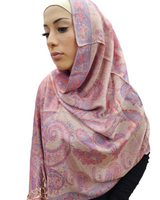 Strawberry and cream pashmina shawl hijab