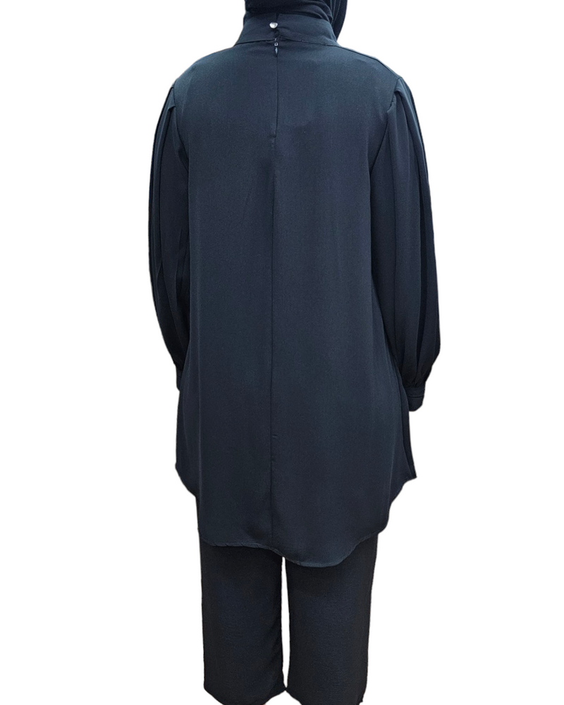 Balloon sleeve tunic Black