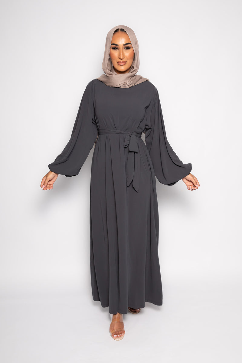 Sayyida Classic Abaya Dark grey