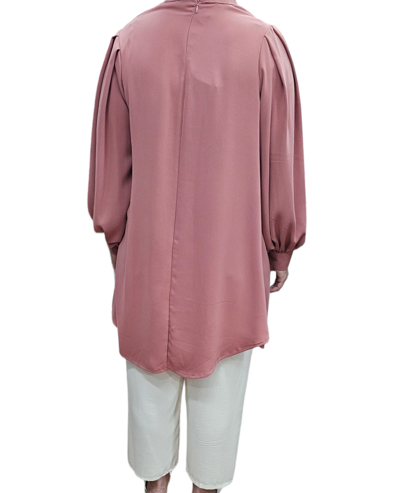 Balloon sleeve tunic Rose