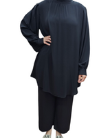 Balloon sleeve tunic Black
