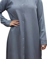Button down long Tunic Grey