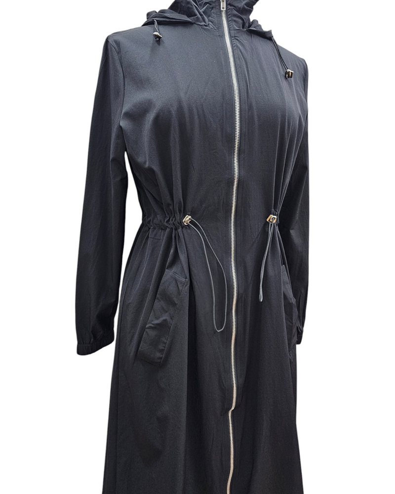 Rana lightweight jacket with hoodie black