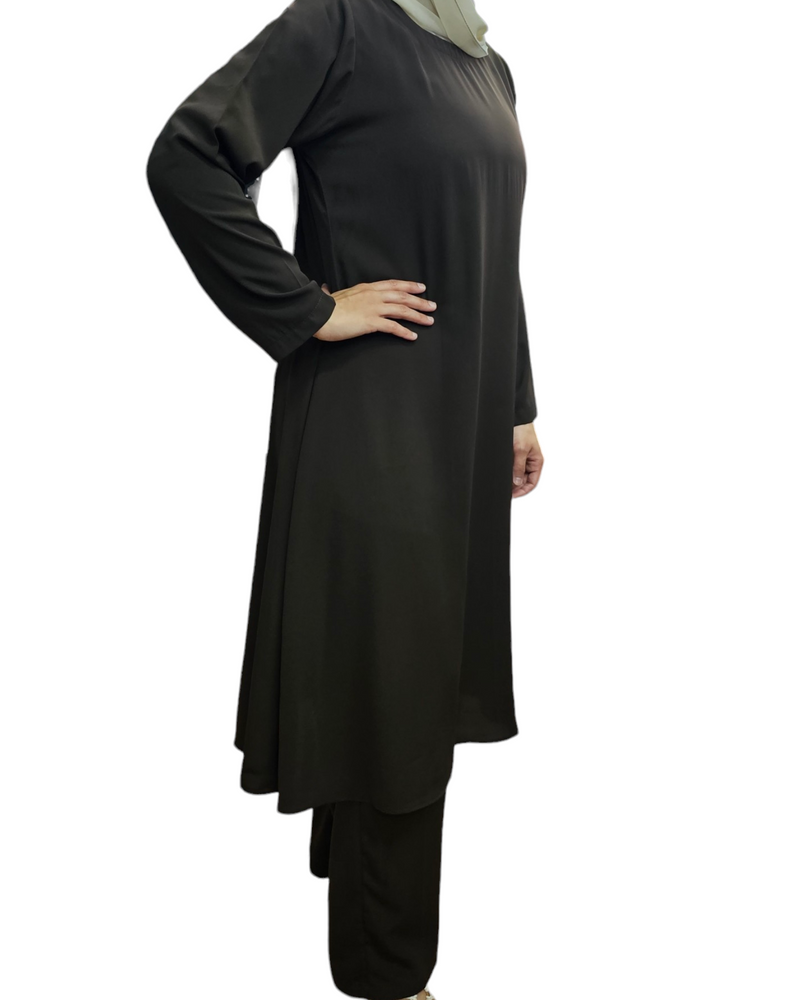 Lara Tunic & Pants Set - Brown