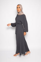 Sayyida Classic Abaya Dark grey