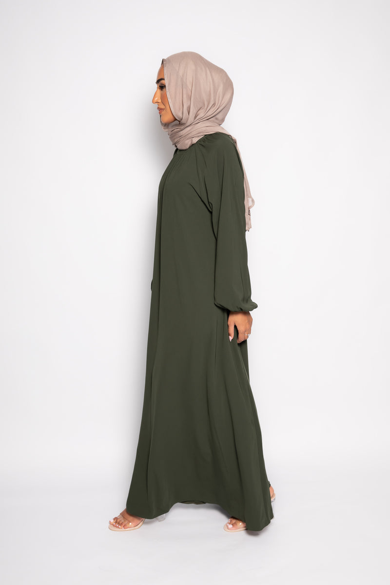 Sayyida tall Abaya khaki green
