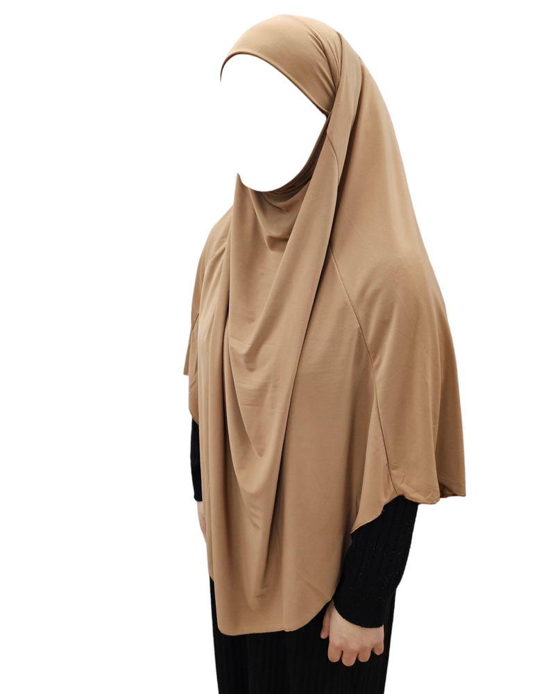 Jersey khimar camel brown