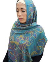 Blue topaz pashmina shawl hijab