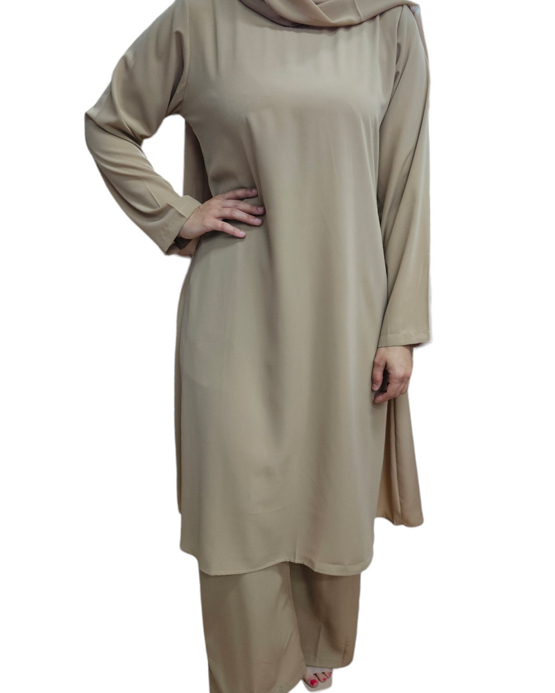 Lara Tunic & Pants Set - Beige