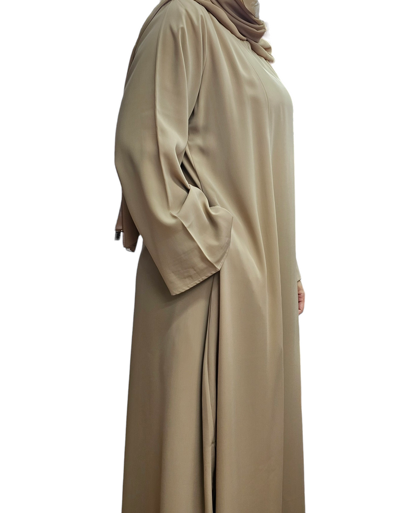 Lara Abaya & Cape Set- Beige