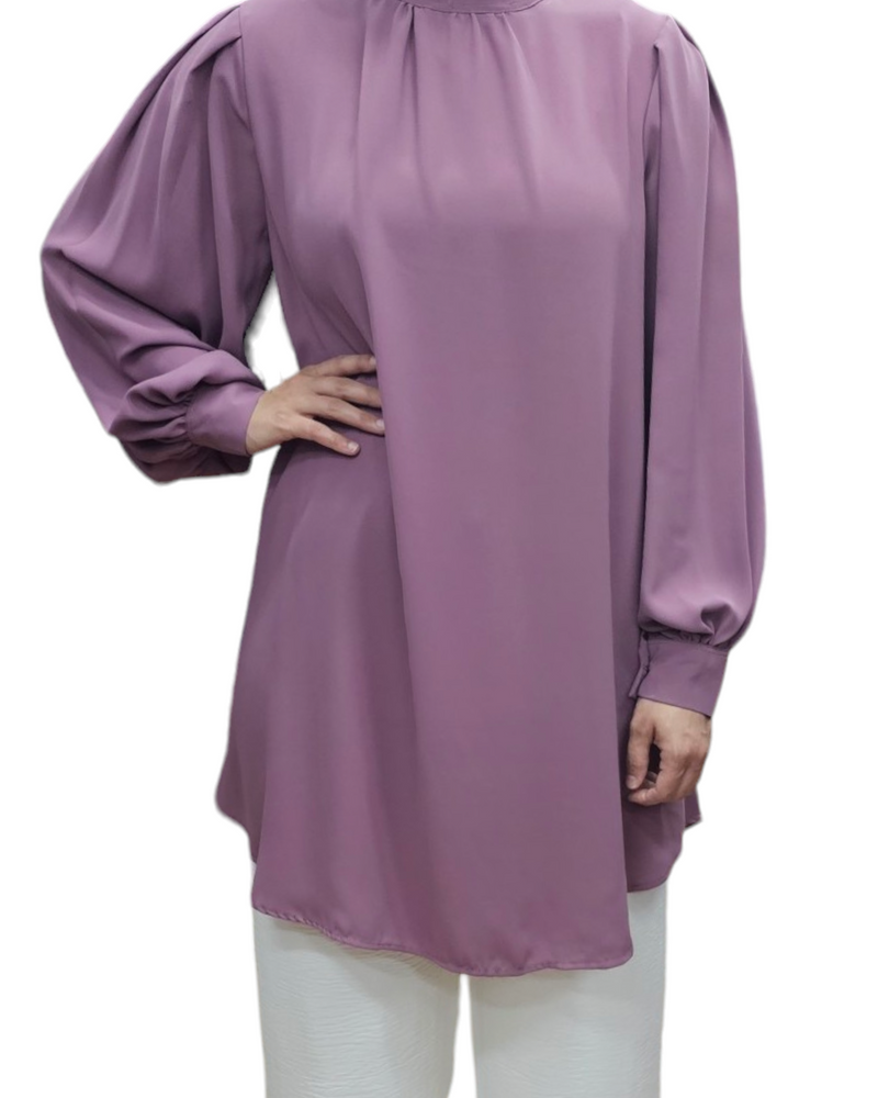 Balloon sleeve tunic Lilac