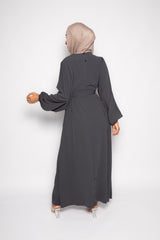Sayyida Classic Abaya Dark grey