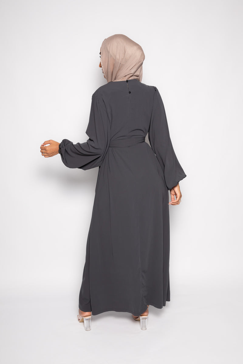 Sayyida Classic Abaya Dark grey