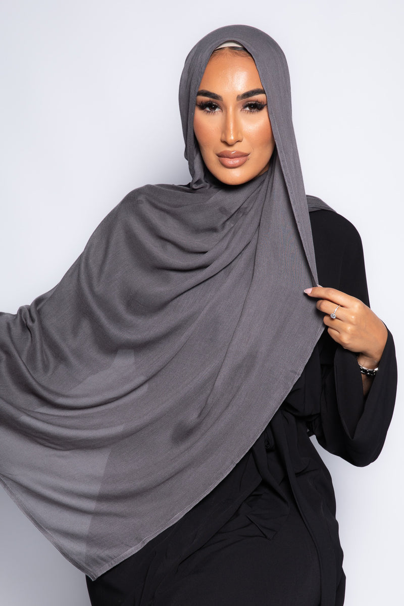 Charcoal premium modal hijab