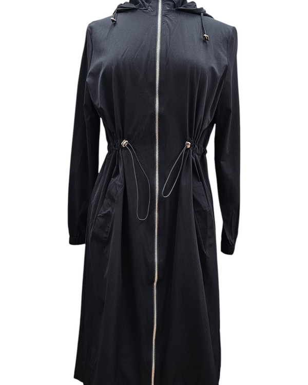 Rana lightweight jacket with hoodie black