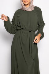 Sayyida tall Abaya khaki green