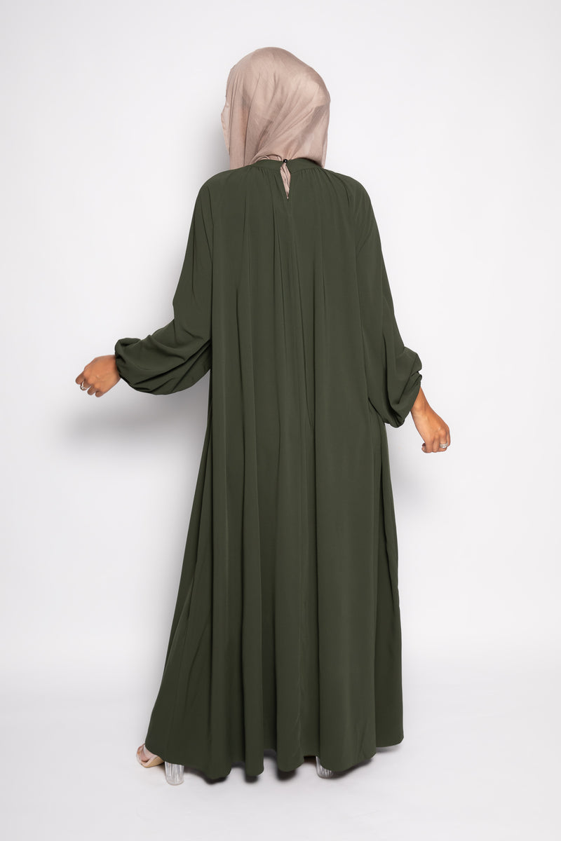 Sayyida tall Abaya khaki green