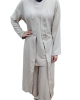 Fay Top, Pants and Cape Set Beige
