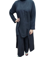 Fay 3 Piece Set Black. Top, Cape and Pants