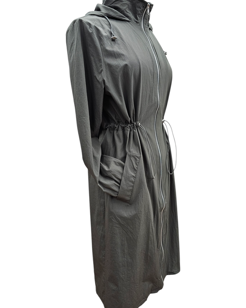 Rana lightweight jacket with hoodie khaki