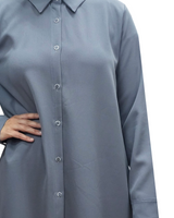 Button down long Tunic Grey