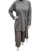 Fay 3 Piece Set. Top, Cape and Pants BROWN