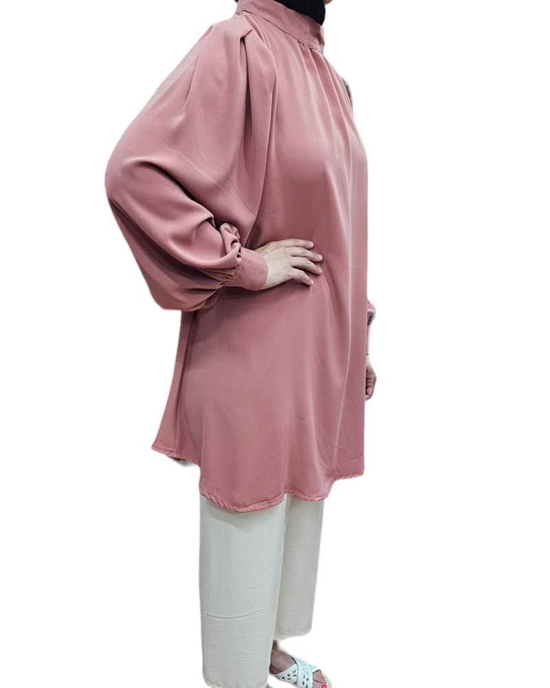 Balloon sleeve tunic Rose