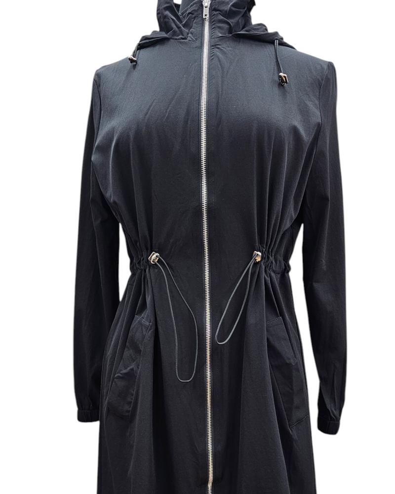 Rana lightweight jacket with hoodie black
