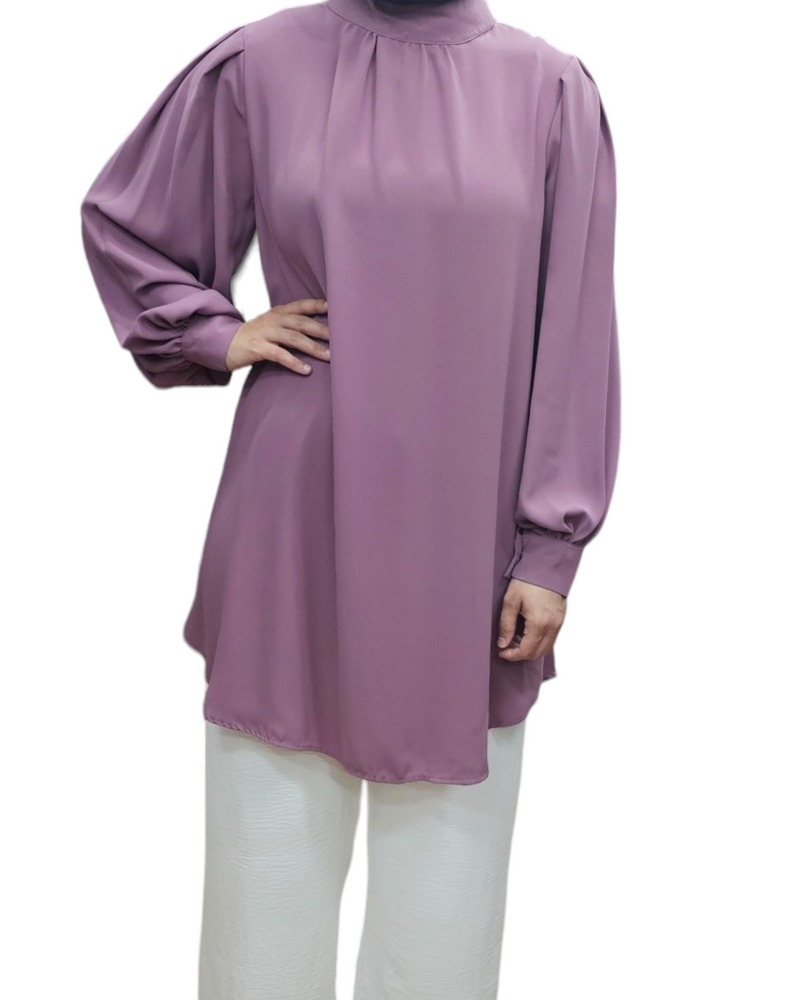 Balloon sleeve tunic Lilac