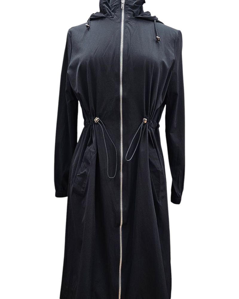 Rana lightweight jacket with hoodie black