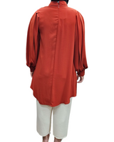 Balloon sleeve tunic Burnt orange