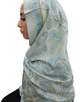 Lemon mint pashmina shawl hijab