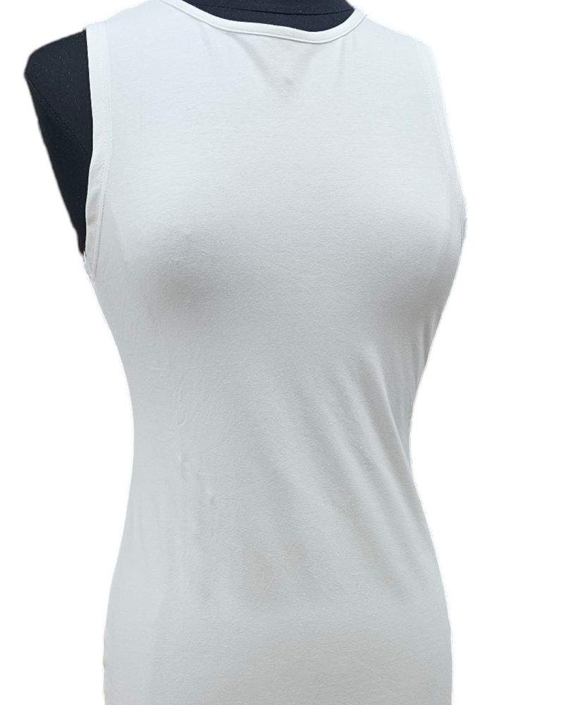 Sleeveless cotton body dress