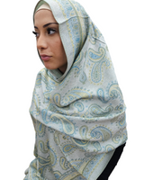 Lemon mint pashmina shawl hijab