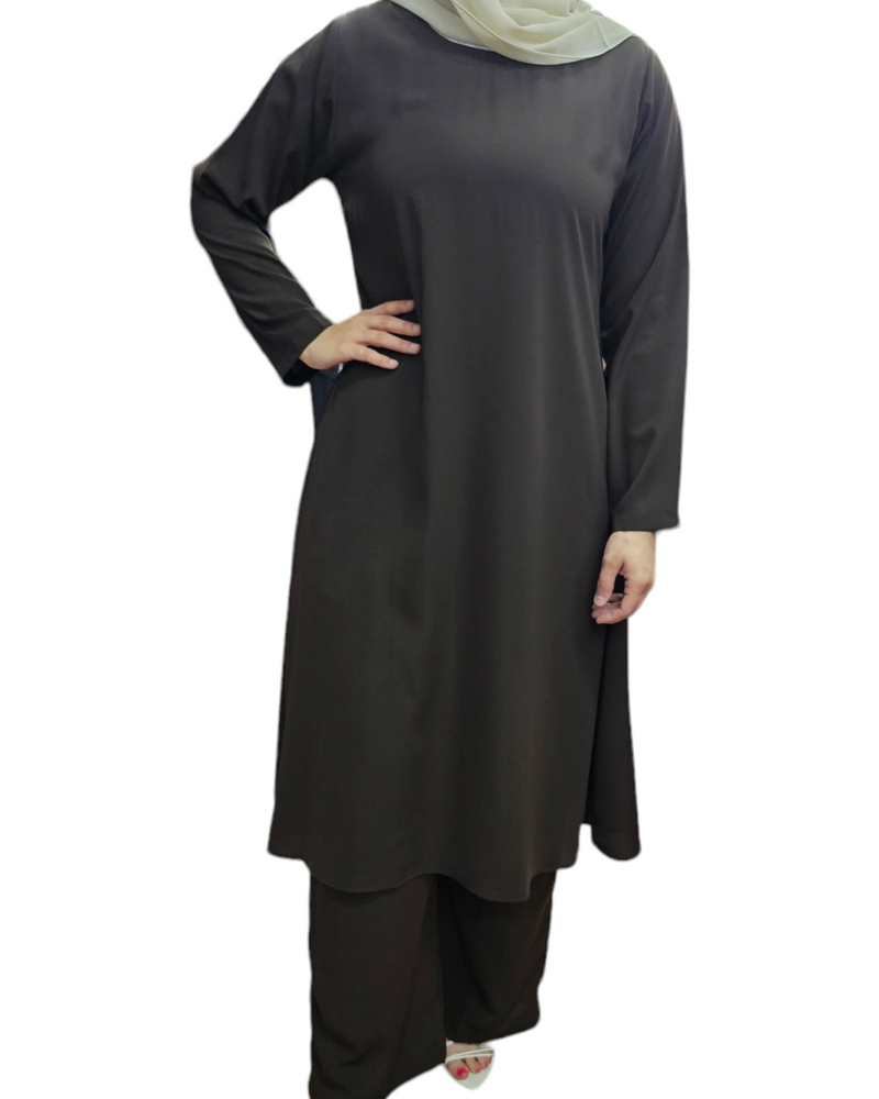 Lara Tunic & Pants Set - Brown