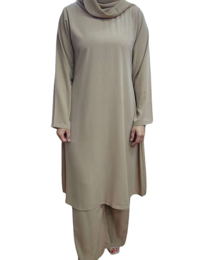Lara Tunic & Pants Set - Beige