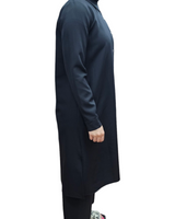 Button down long Tunic black