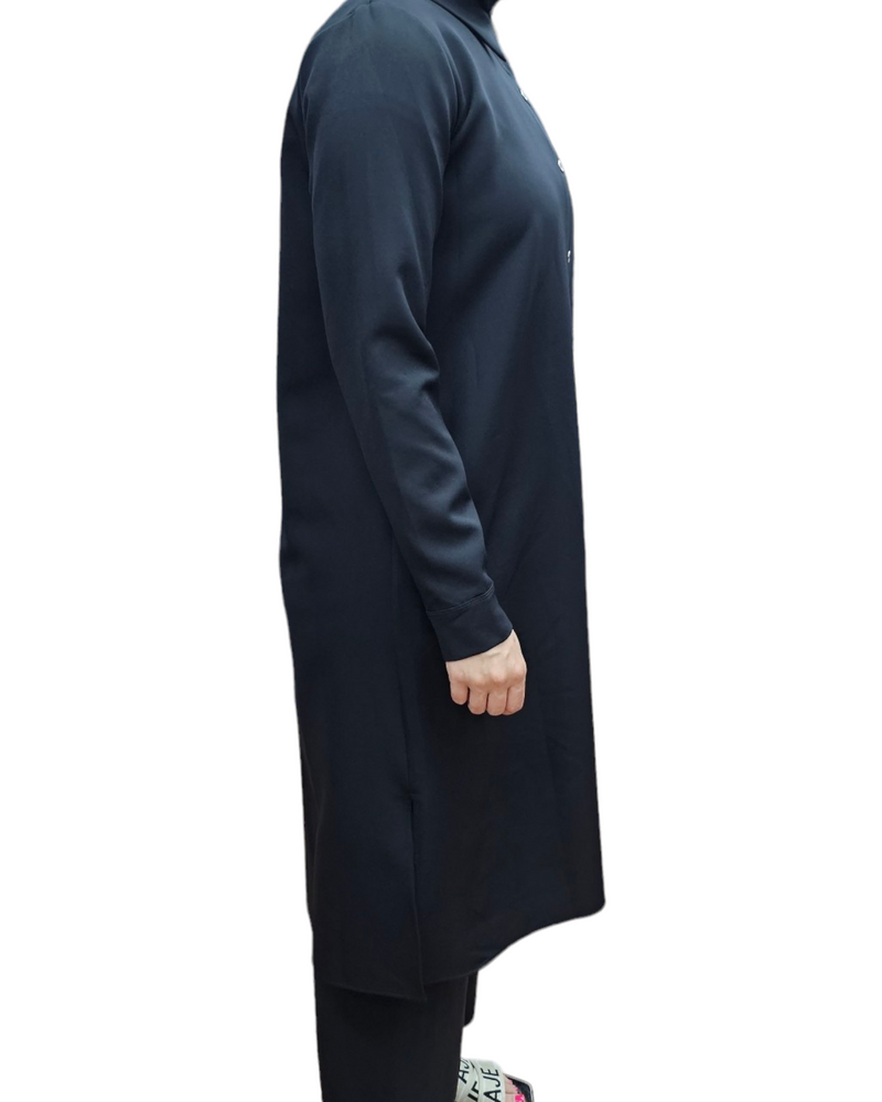 Button down long Tunic black