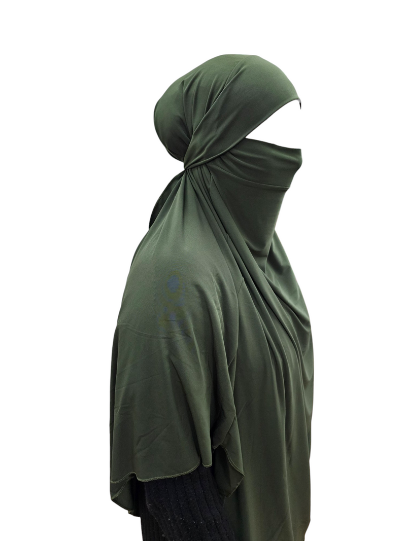 Jersey khimaar khaki green