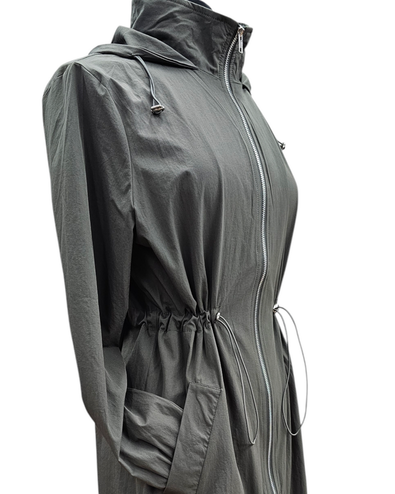 Rana lightweight jacket with hoodie khaki